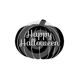Halloween pumpkin icon. Vector illustration isolated on white background.
