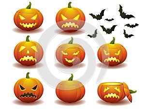 Halloween pumpkin icons