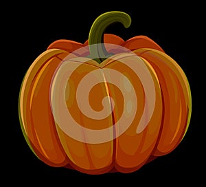 Halloween pumpkin. Isolated on black background