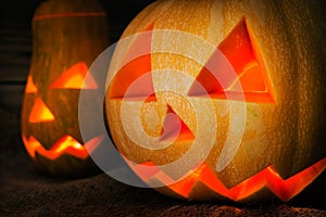 Halloween pumpkin Jack o Lanterns