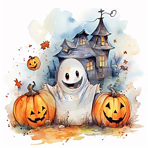 Halloween Pumpkin Mystical Pumpkin Farm Illustration Background