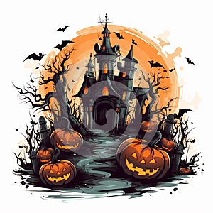 Halloween Pumpkin Napkin Design Background