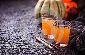 Halloween pumpkin orange cocktails