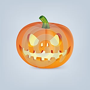 Halloween pumpkin with scary face