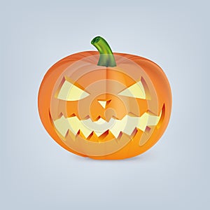 Halloween pumpkin with scary face