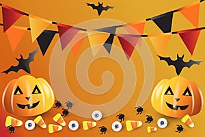 Halloween pumpkin season banner