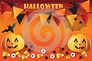 Halloween pumpkin season banner