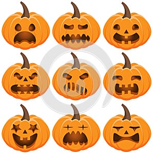 Halloween pumpkin set