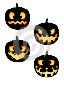 Halloween Pumpkin Silhouettes Pack