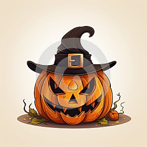 Halloween Pumpkin Skeletons Illustration Background