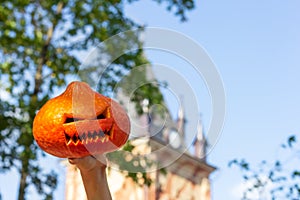 Halloween pumpkin sorcerer  festive  sorcerer holiday   frighten