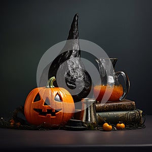 Halloween Pumpkin Trimming Illustration Background