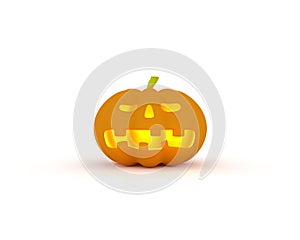 Halloween pumpkin on white background