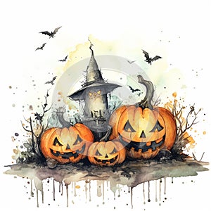 Halloween Pumpkin Window Decals Design Background