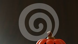 Halloween pumpkin on wooden background