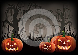 Halloween Pumpkins Background