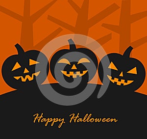 Halloween pumpkins background