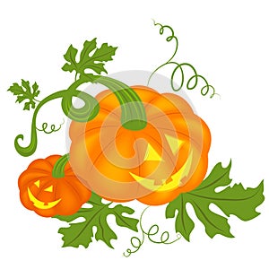 Halloween pumpkins background