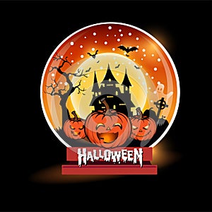 Halloween pumpkins, Background Halloween, Vector illustration