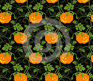 Halloween Pumpkins background pattern