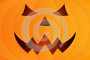 Halloween Pumpkins Background, Vector Cartoon Illustration