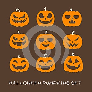 Halloween Pumpkins Collection Set