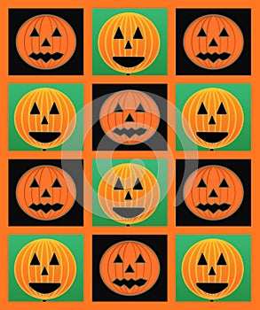 Halloween pumpkins pattern