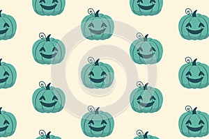 Halloween pumpkins pattern. Vector illustration