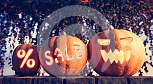 Halloween pumpkins with sale carving. Discount, promotion