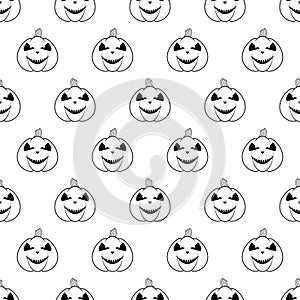 Halloween pumpkins seamless pattern. Halloween party background with pumpkins. Halloween background with pumpkin lanterns