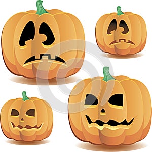 Halloween pumpkins set 2