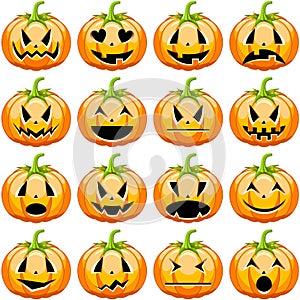 Halloween Pumpkins Set