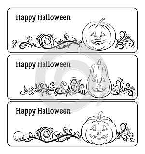 Halloween Pumpkins Set