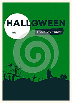 Halloween retro poster