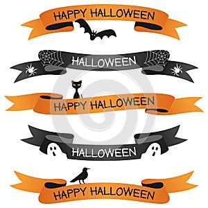 Halloween Ribbons or Banners Set