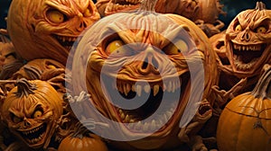 halloween's grin, gritting teeth pumpkin showcase photo