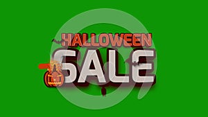 Halloween Sale Animated on a green screen