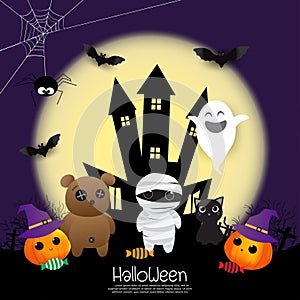 Halloween sale banners or party invitation background.