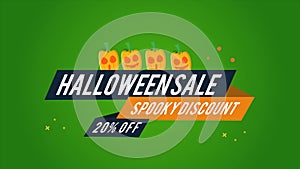 Halloween sale spooky discount 20 off footage design background