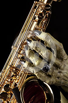 Halloween Saxophone Monster Hand