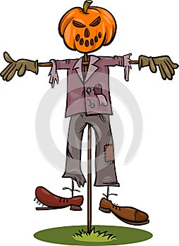 Halloween scarecrow cartoon illustration