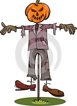 Halloween scarecrow cartoon illustration photo
