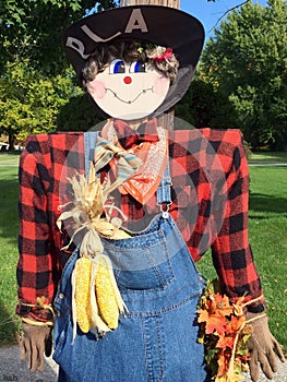 Halloween Scarecrow Welcomes Visitors