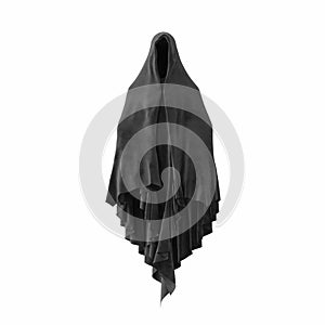 Halloween scary ghos dementor character isolated on white background.