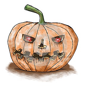 Halloween scary pumpkin