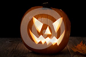 Halloween scary pumpkin, dreadful lights