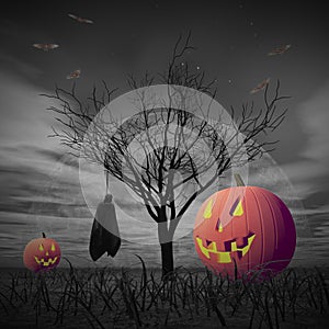 Halloween scenery - 3D render