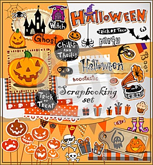 Halloween scrapbook elements