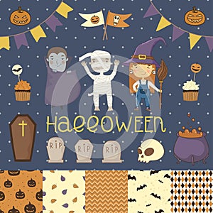 Halloween scrapbook set