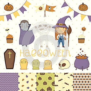 Halloween scrapbook set